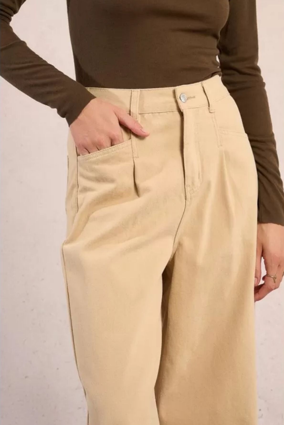 Calças Wide Leg em Algodão