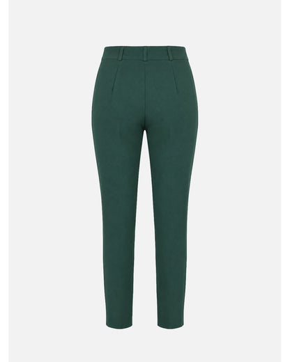 Calça clássica com logos metalizados