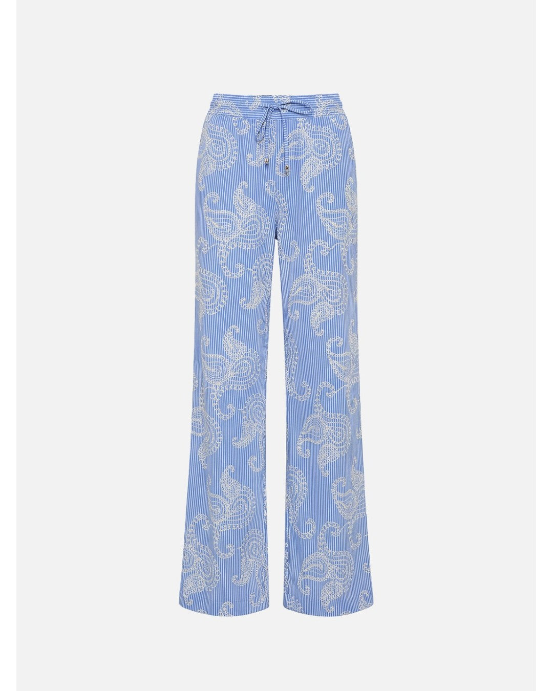 Calça com elástico e pormenor bordado