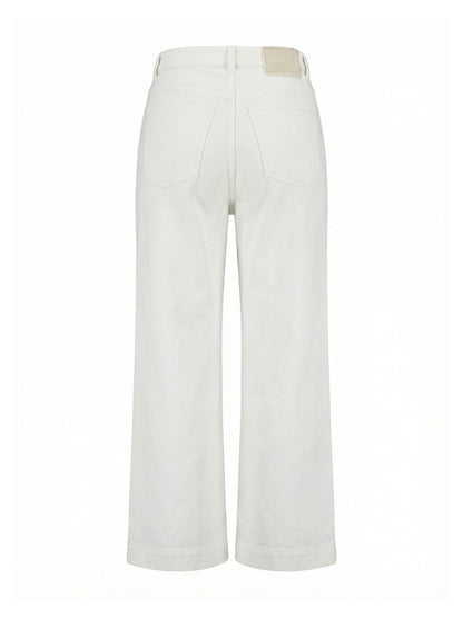 Calça de ganga com pormenor de missangas