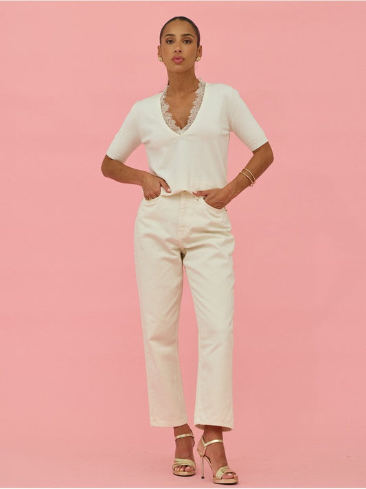 Calça de ganga corte reto