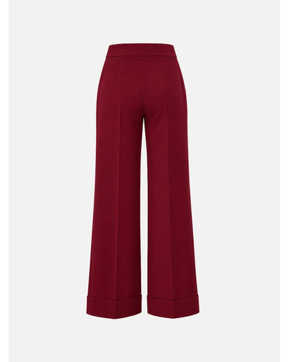 Calça wide leg com marcação na baínha