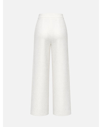 Calça wide leg com pinça
