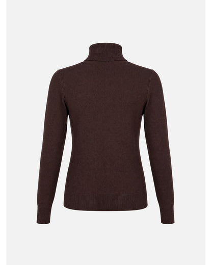 Camisola de malha básica de gola alta com logo