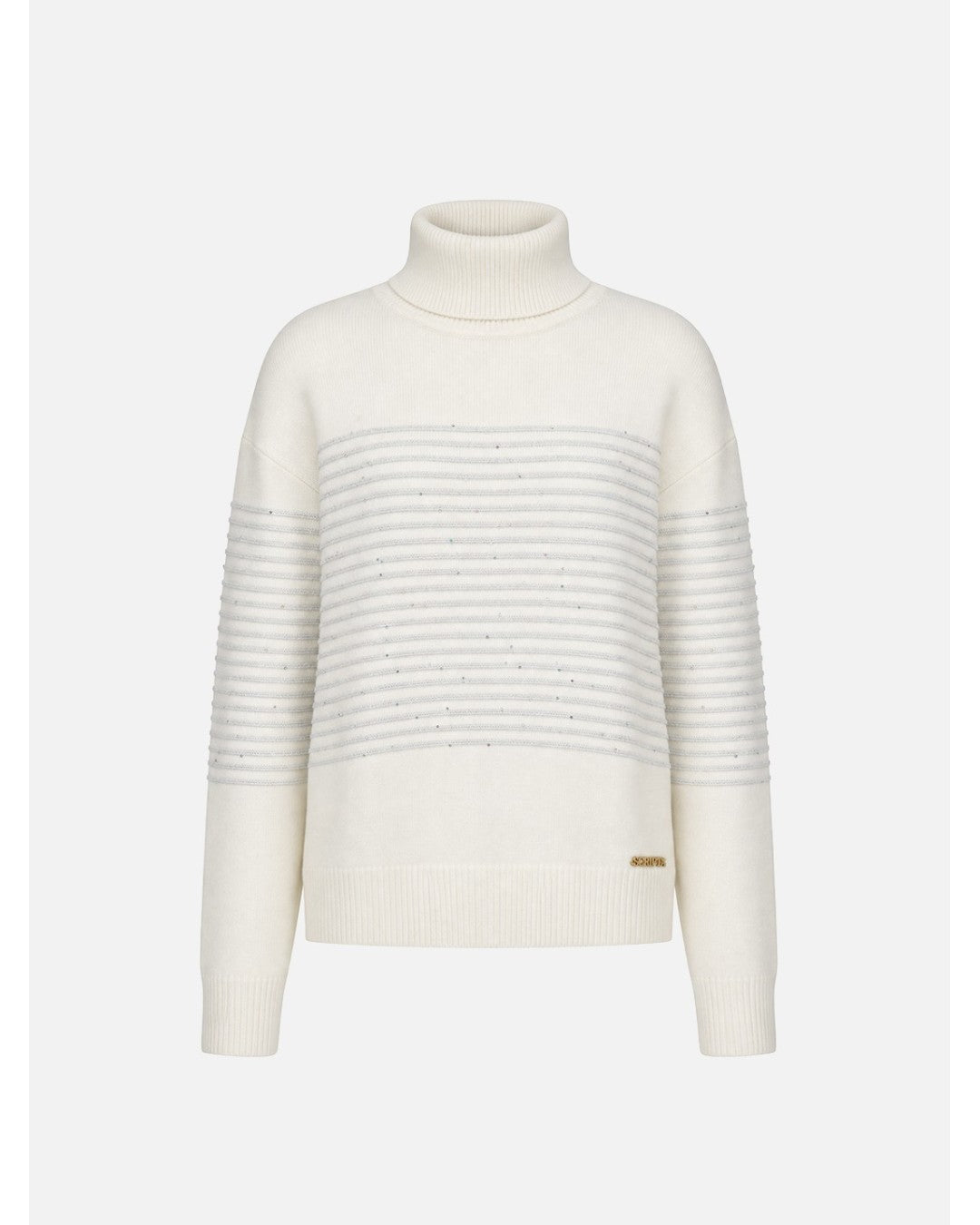 Camisola de malha com detalhe em relevo e brilho