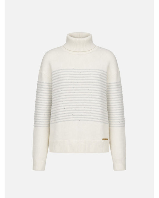 Camisola de malha com detalhe em relevo e brilho