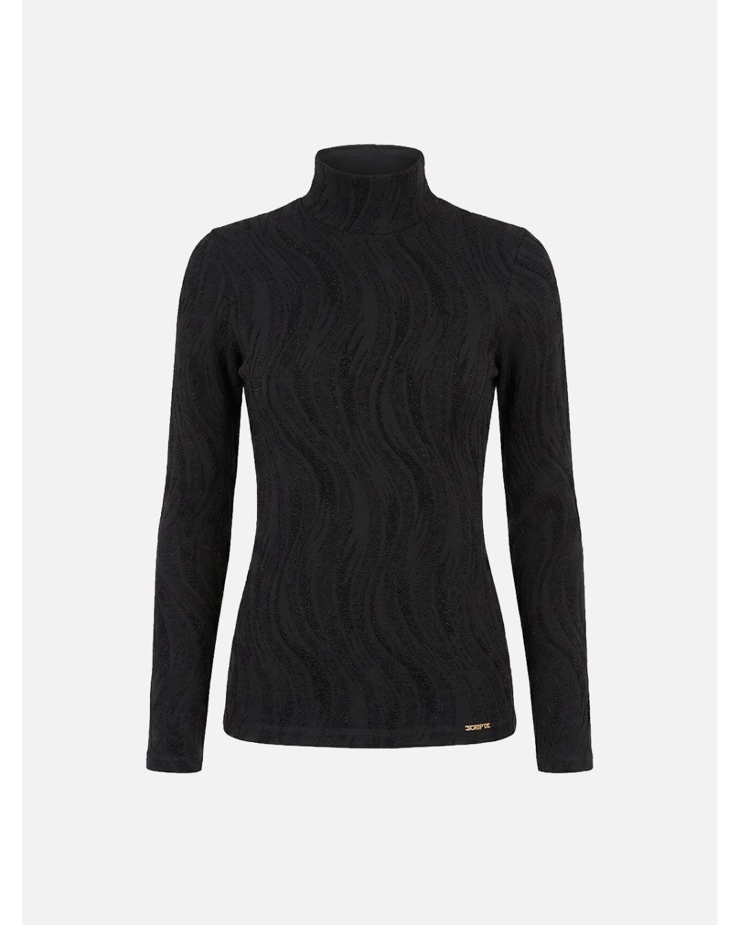 Camisola Preta em Lycra com Brilho Scripta