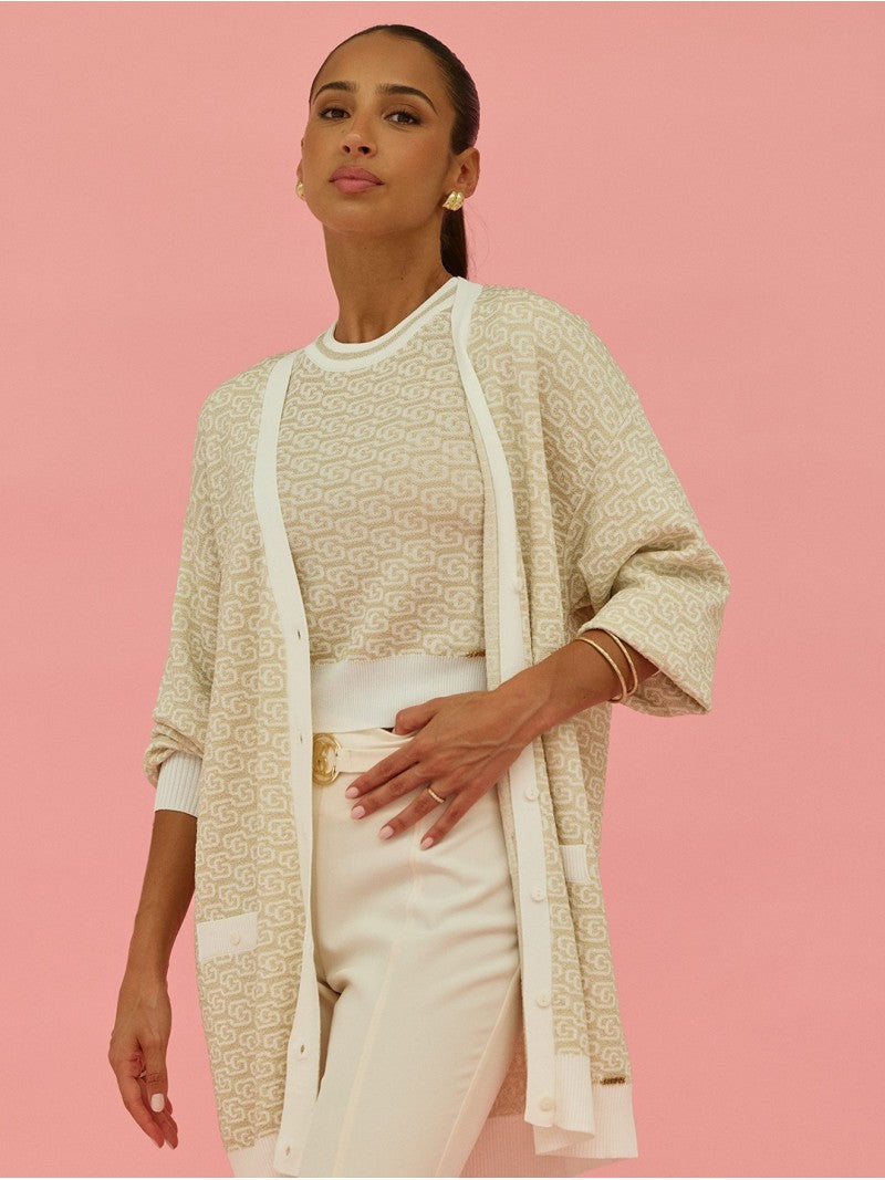 Camisola de malha com padrão