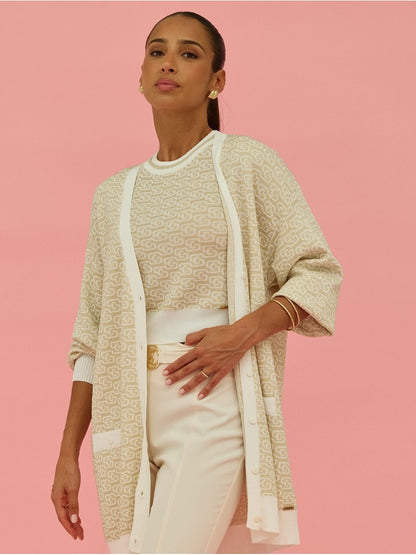 Camisola de malha com padrão