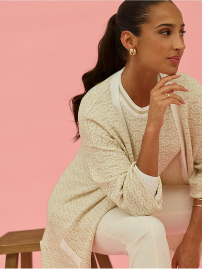 Camisola de malha com padrão