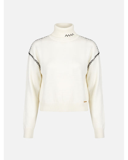 Camisola de malha com pormenor em contraste