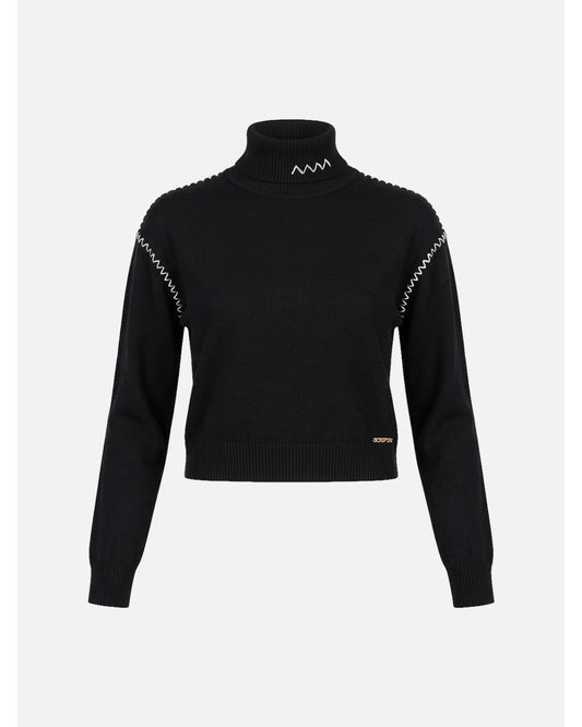 Camisola de malha com pormenor em contraste