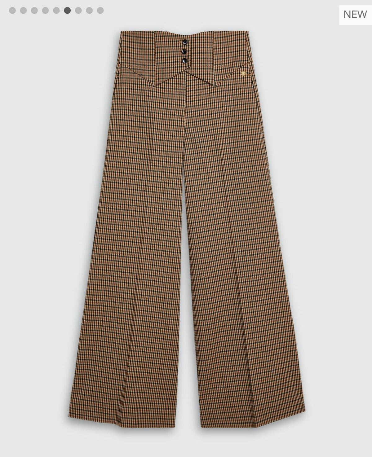 Calça de alfaiataria xadrez JOSH V com cintura trabalhada