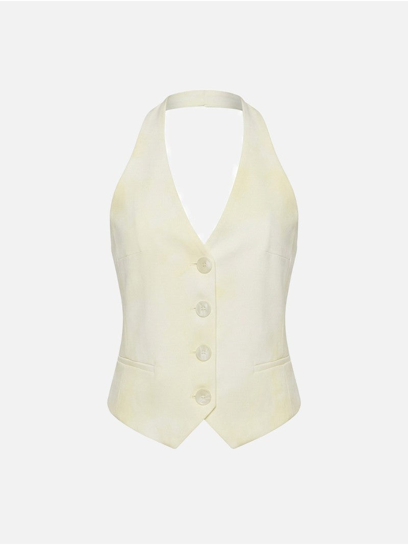 Colete tye dye com costa aberta