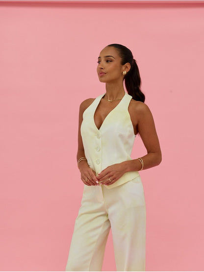 Colete tye dye com costa aberta