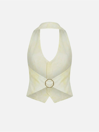 Colete tye dye com costa aberta