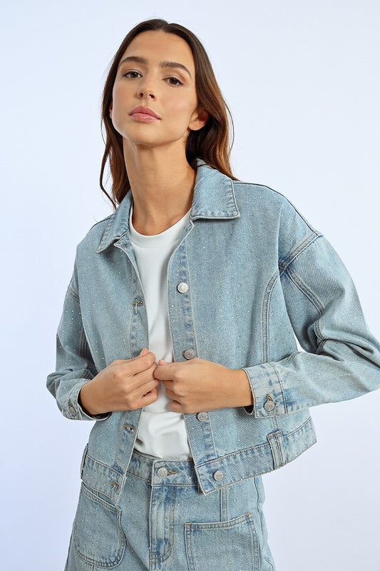 Jaqueta jeans cropped