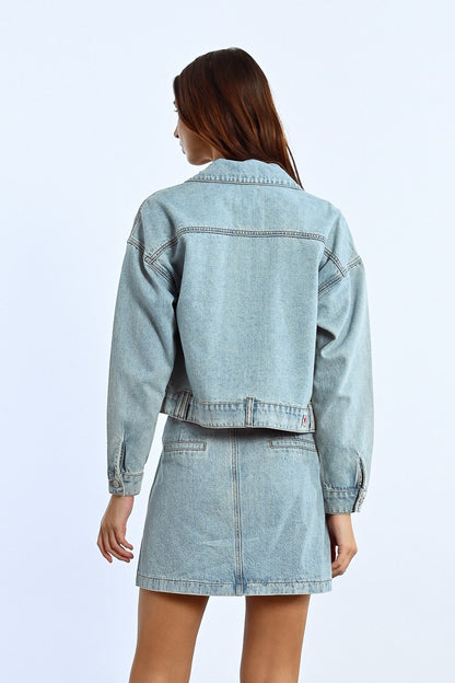 Jaqueta jeans cropped