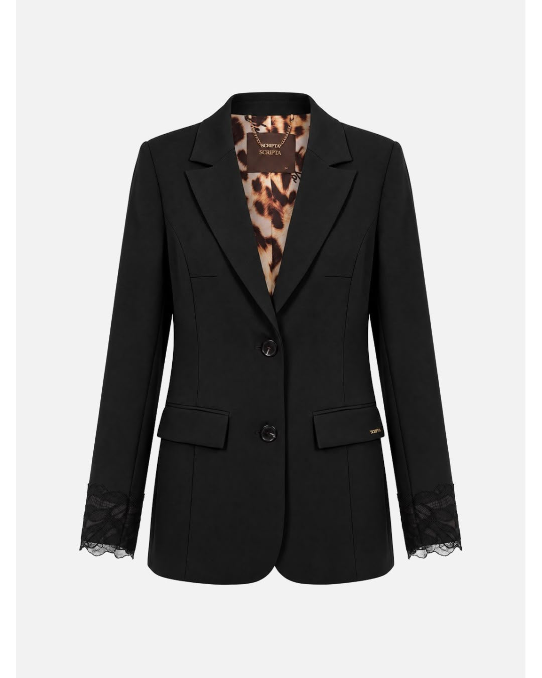 Blazer com pormenor em renda