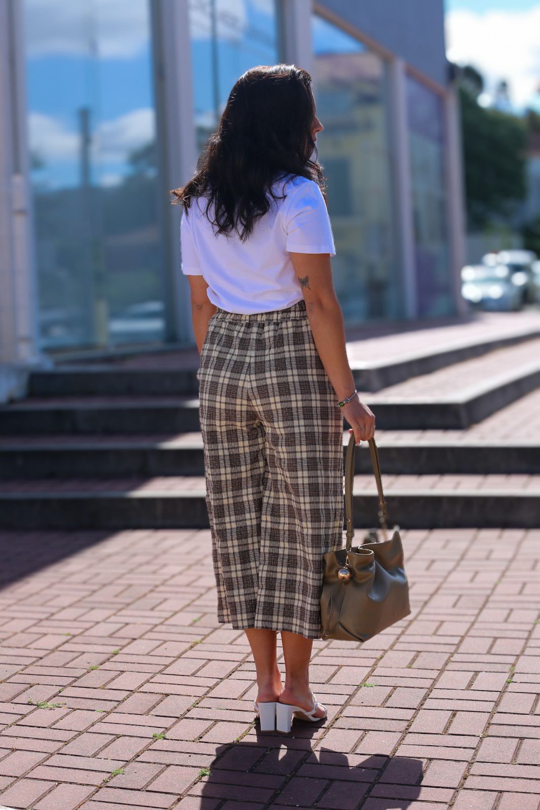 Calça Culote Xadrez