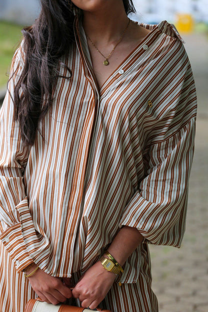 Conjunto Camisa & Calça Risca Elegante