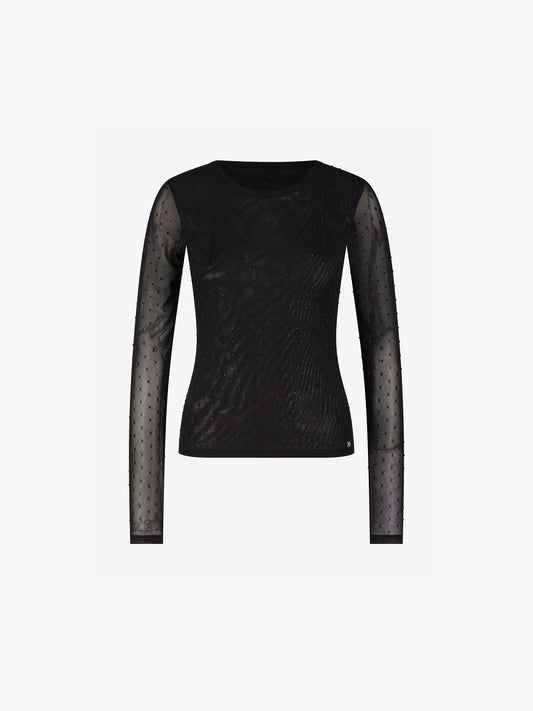 Camisola de malha com tachas