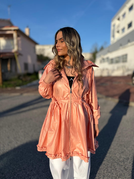 Parka Leve com Cintura Ajustável