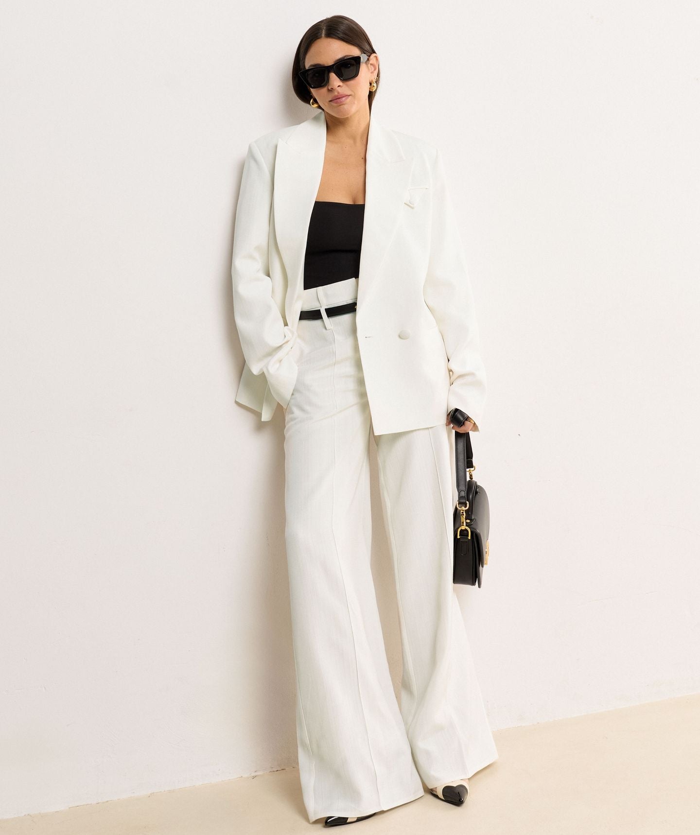 Blazer justo MALENA - Branco/Creme