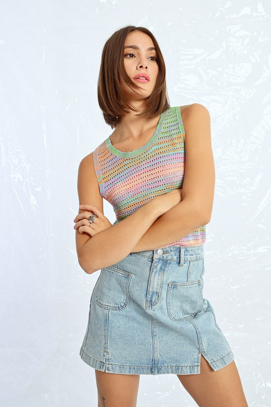 Mini saia jeans