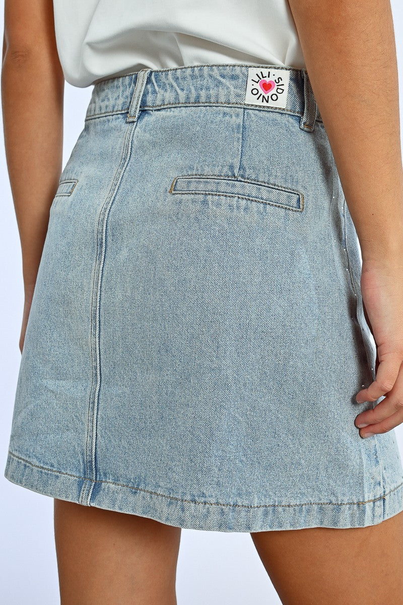 Mini saia jeans