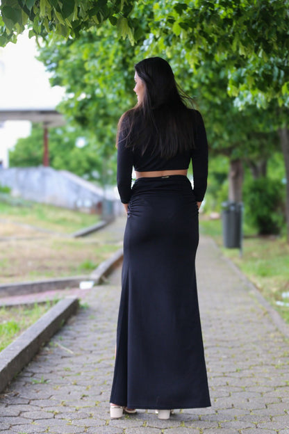 Vestido Longo com Brilho Subtil