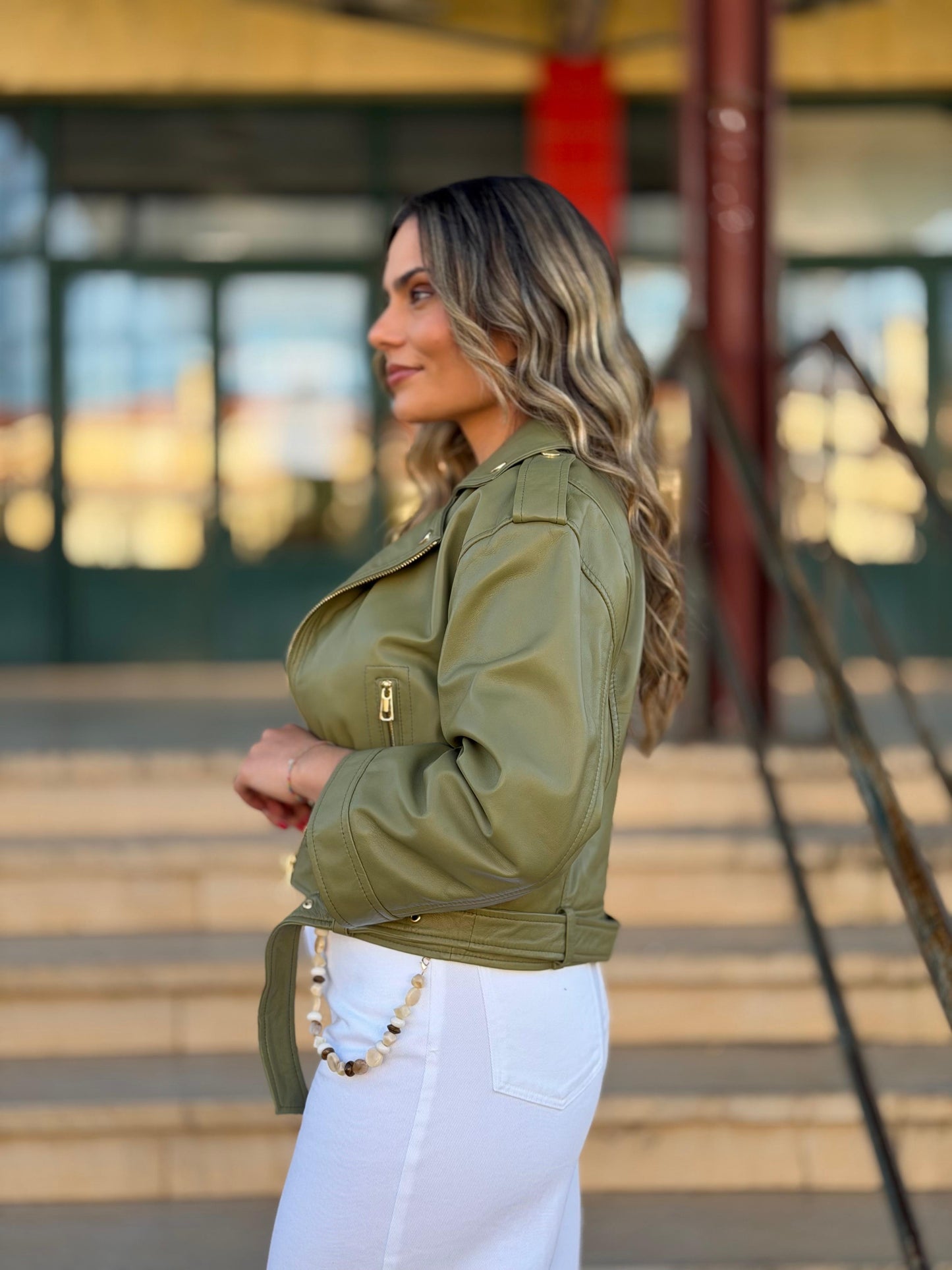 Casaco Locoluxo em Pele Verde