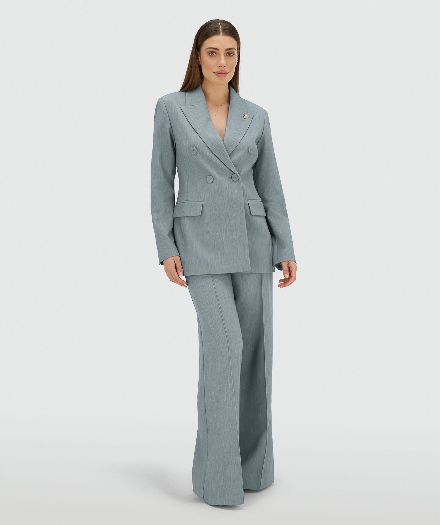 Blazer ajustado KASSIDY - azul celeste mesclado