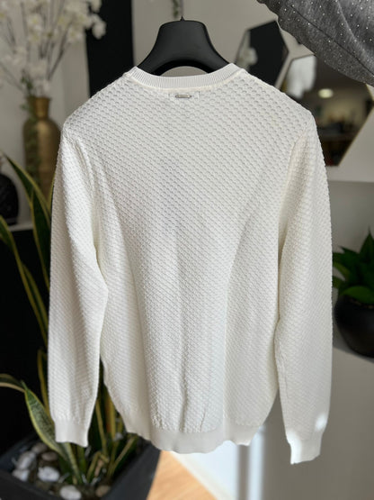 Camisola Antony Morato – Malha Texturada Favos (Branco)