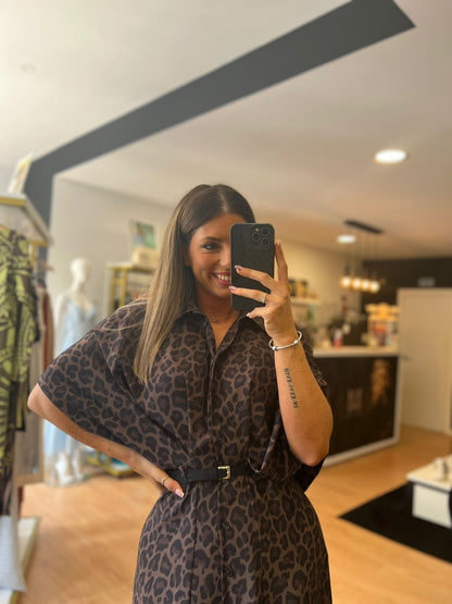 Vestido Camiseiro Animal Print