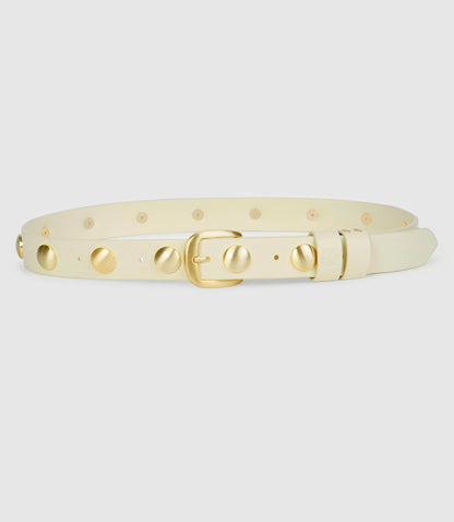 Cinto JV-AMINA com tachas - branco creme