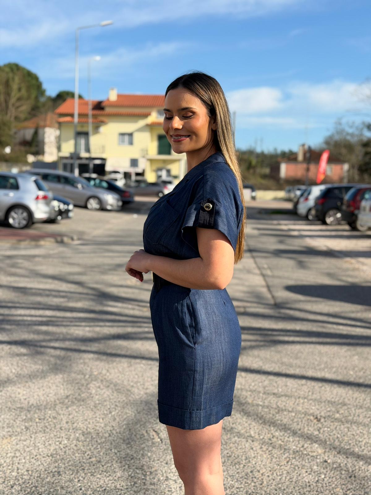 Macacão Liu Jo – Denim Elegante com Cinto