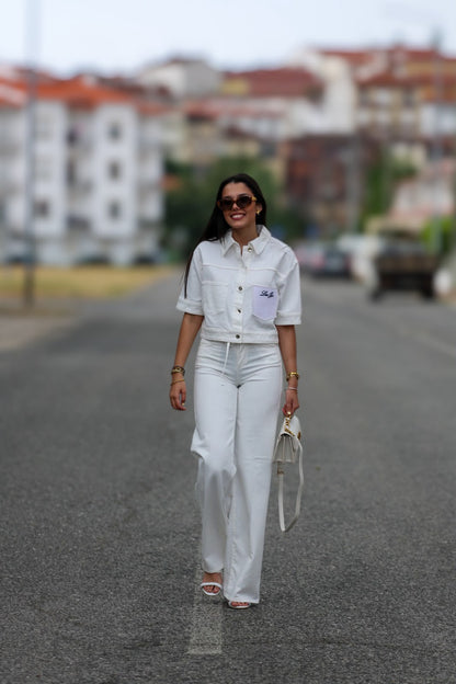 Conjunto Colete & Calça Branco