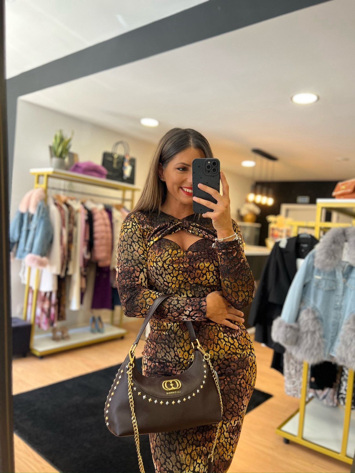 Vestido Midi Animal Print