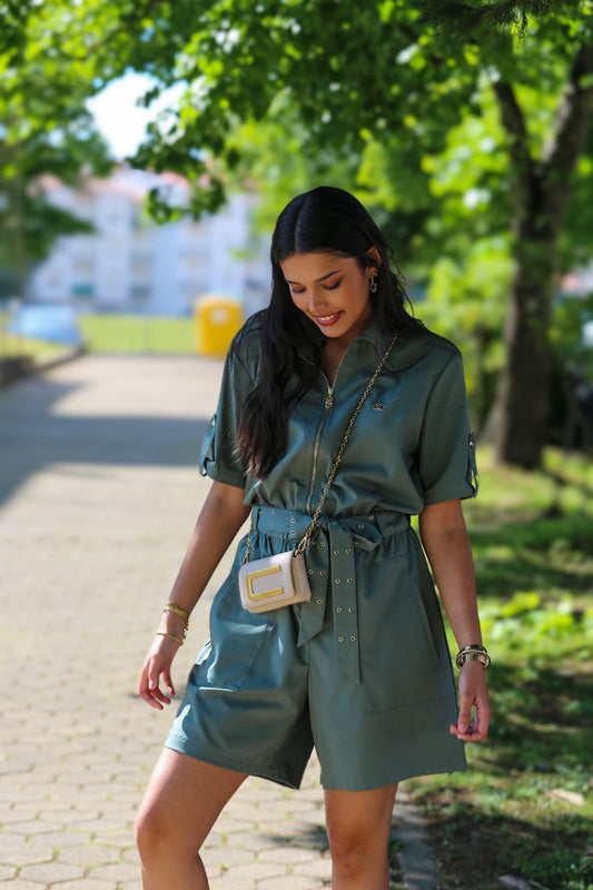 Macacão Khaki com Cinto