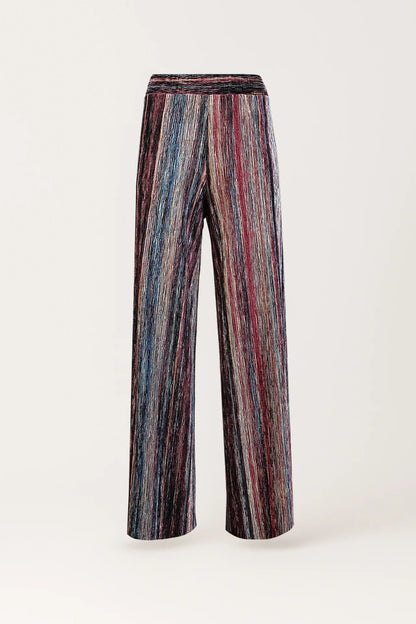 Calça Larga em Veludo Canelado