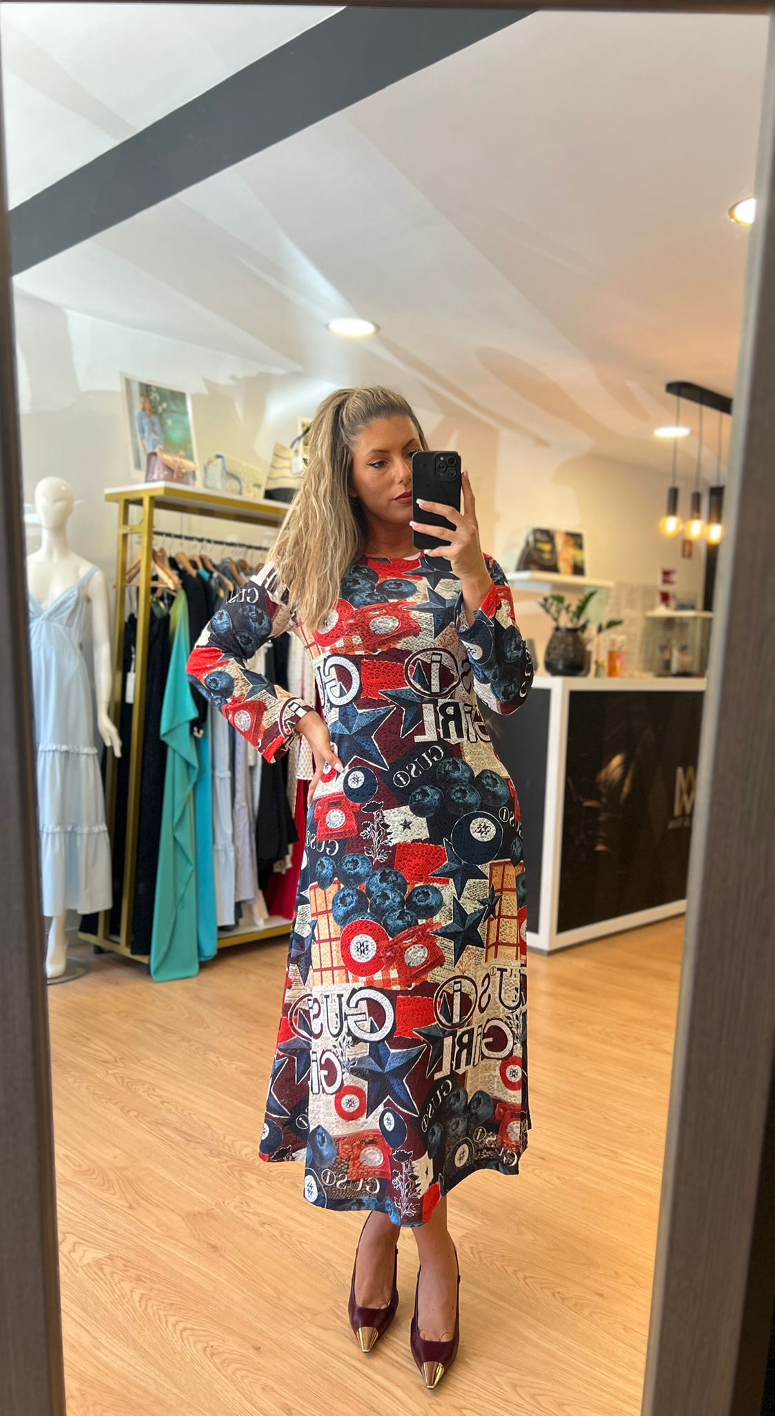 Vestido Midi Estampado