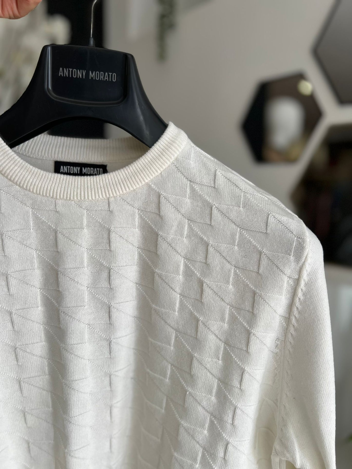 Camisola Antony Morato – Malha Texturada (Branco)