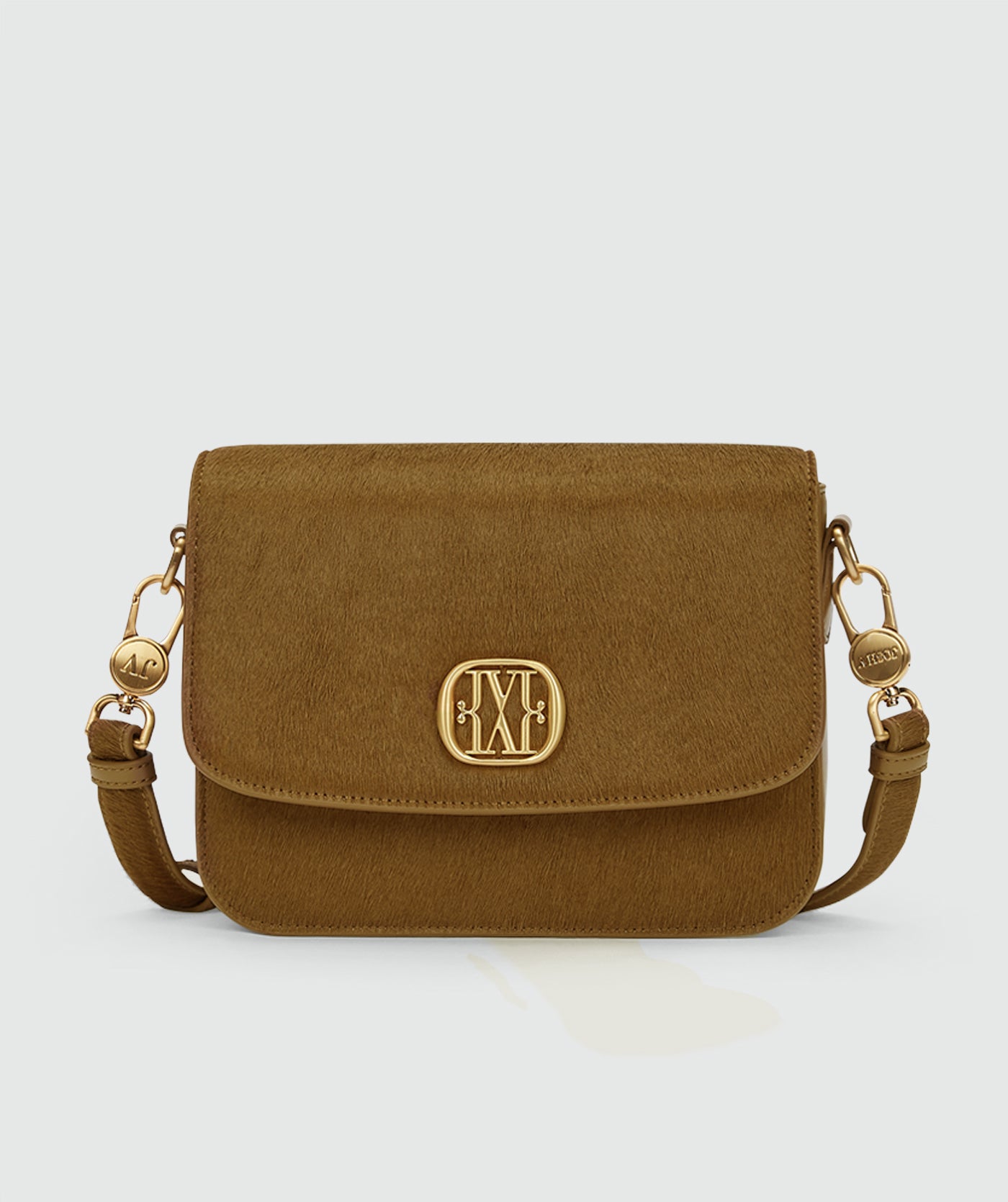 Bolsa com pelo de pônei - cáqui