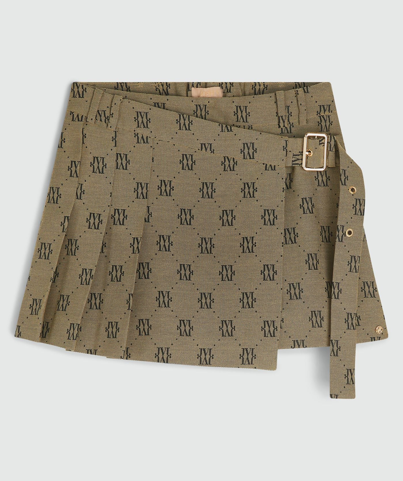 Saia-calção de cintura média com logo