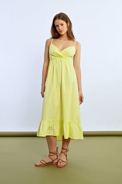 Vestido longo com laço