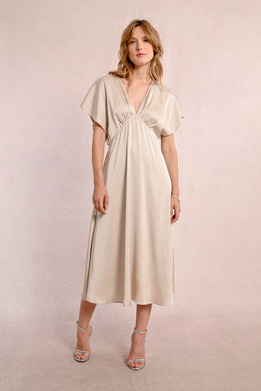 Vestido longo de cetim