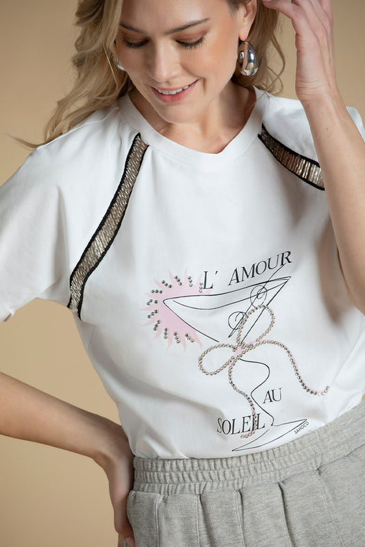 T-shirt estampado foil