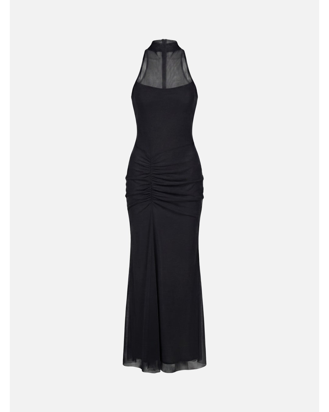 Vestido com pormenor franzido
