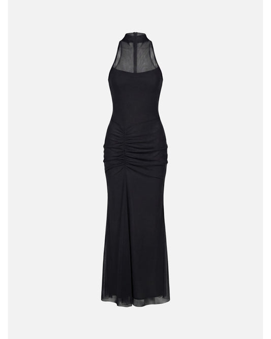 Vestido com pormenor franzido